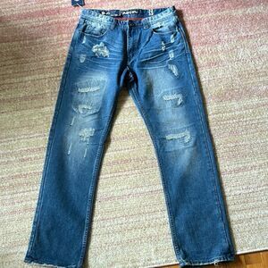 Jordan‎ Craig slim straight cotton distressed jeans 32x32 NEW